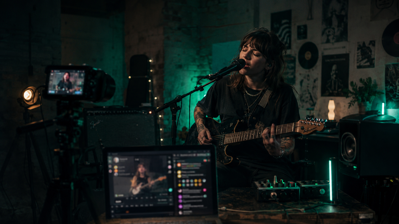Artist hosting a ticketed livestream concert